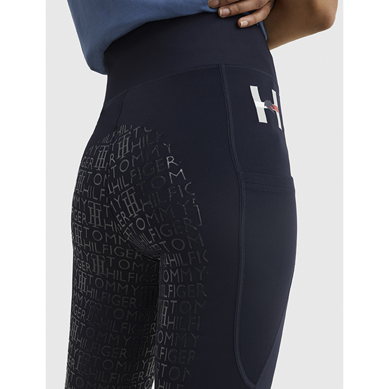 Tommy Hilfiger Full Seat Performance Flag Leggings - Desert Sky-5